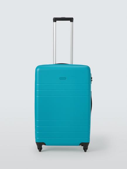 John Lewis Lisbon 4-Wheel 57cm Hard Shell Medium Suitcase, Aqua