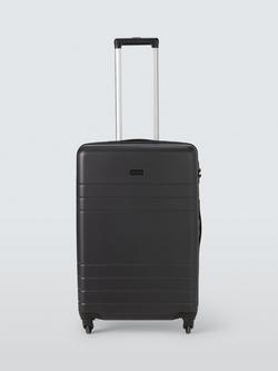 John Lewis Lisbon 4-Wheel 57cm Hard Shell Medium Suitcase, Black