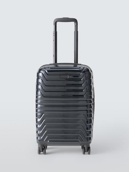 John Lewis Tulum 8-Wheel 56cm Hard Shell Expandable Cabin Case, Black