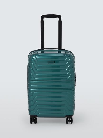 John Lewis Tulum 8-Wheel 56cm Hard Shell Expandable Cabin Case, Petrol
