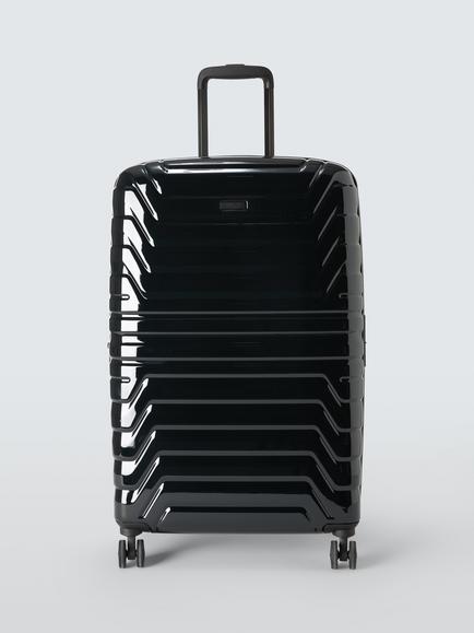 John Lewis Tulum 8-Wheel 72cm Hard Shell Expandable Large Suitcase, Black