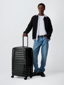 John Lewis Tulum 8-Wheel 72cm Hard Shell Expandable Large Suitcase - view 2, Black