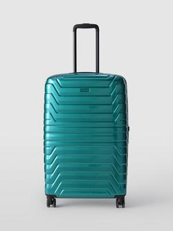 John Lewis Tulum 8-Wheel 72cm Hard Shell Expandable Large Suitcase, Petrol