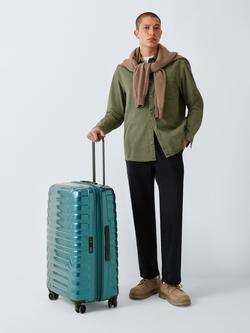 John Lewis Tulum 8-Wheel 72cm Hard Shell Expandable Large Suitcase - view 2, Petrol