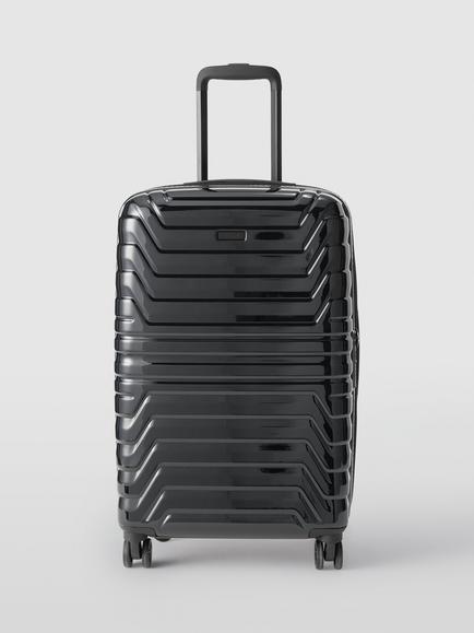 John Lewis Tulum 8-Wheel 67cm Hard Shell Expandable Medium Suitcase, Black