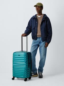 John Lewis Tulum 8-Wheel 67cm Hard Shell Expandable Medium Suitcase - view 2, Petrol