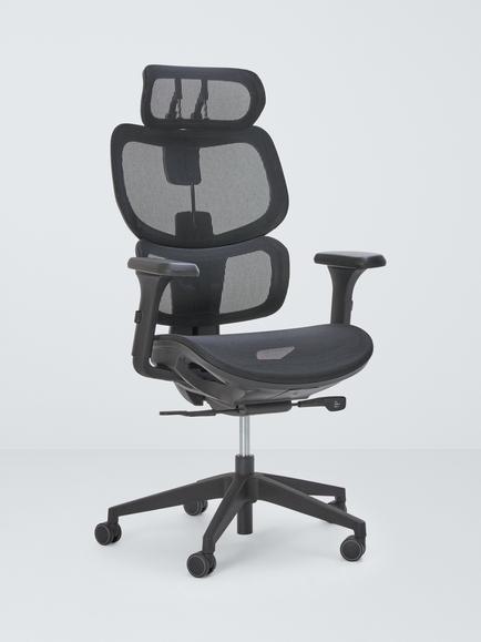 John Lewis Dawson High Back Ergonomic Office Chair, Black, Black
