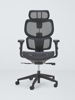 John Lewis Dawson High Back Ergonomic Office Chair, Black - view 2, Black