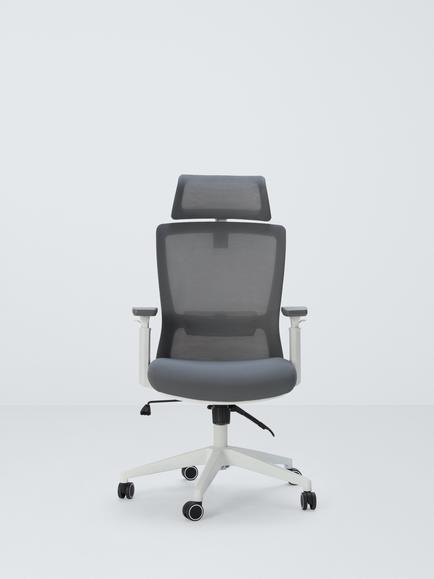 John Lewis Ollie High Back Ergonomic Office Chair, Grey - view 2, Grey