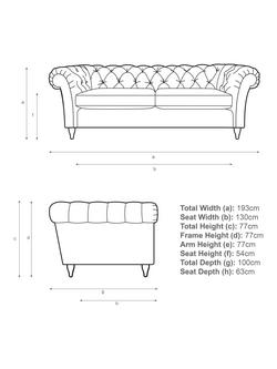 John Lewis Cromwell Large 3 Seater Sofa, Dark Leg, Plush Velvet Dark Khaki - view 2, Plush Velvet Dark Khaki