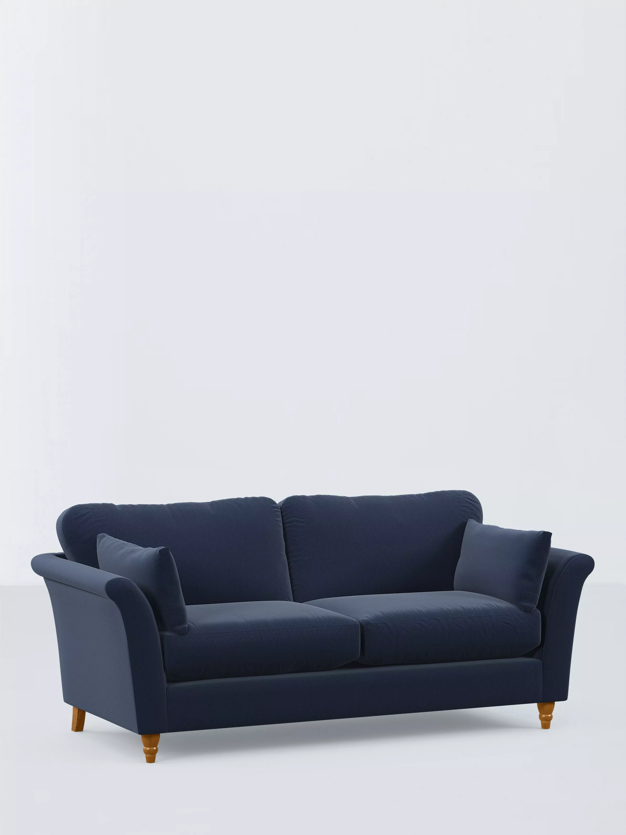 John Lewis Sienna Grand 4 Seater Sofa, Light Leg, Aqua Clean Titan Navy