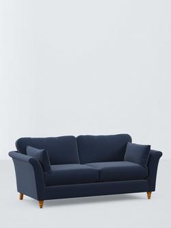 John Lewis Sienna Grand 4 Seater Sofa, Light Leg, Aqua Clean Titan Navy, Aqua Clean Titan Navy