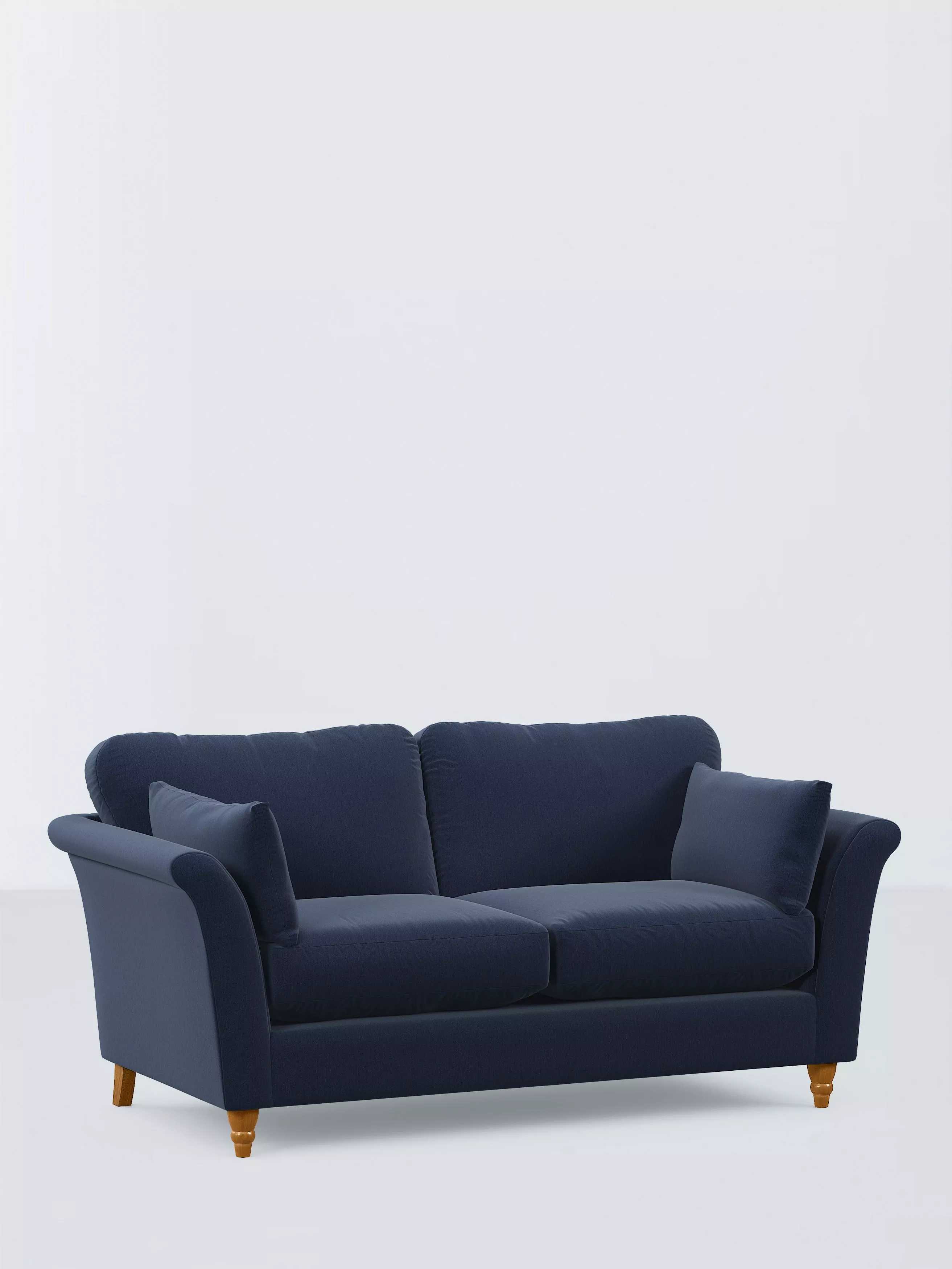 John Lewis Sienna Large 3 Seater Sofa, Light Leg, Aqua Clean Titan Navy