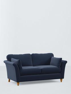 John Lewis Sienna Large 3 Seater Sofa, Light Leg, Aqua Clean Titan Navy, Aqua Clean Titan Navy