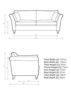 John Lewis Sienna Large 3 Seater Sofa, Light Leg, Aqua Clean Titan Navy - view 2, Aqua Clean Titan Navy