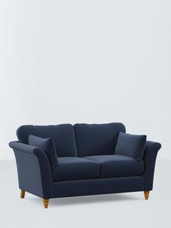 John Lewis Sienna Medium 2 Seater Sofa, Light Leg, Aquaclean Titan Navy, Aqua Clean Titan Navy