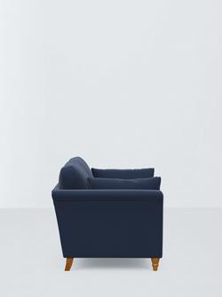 John Lewis Sienna Medium 2 Seater Sofa, Light Leg, Aquaclean Titan Navy - view 2, Aqua Clean Titan Navy