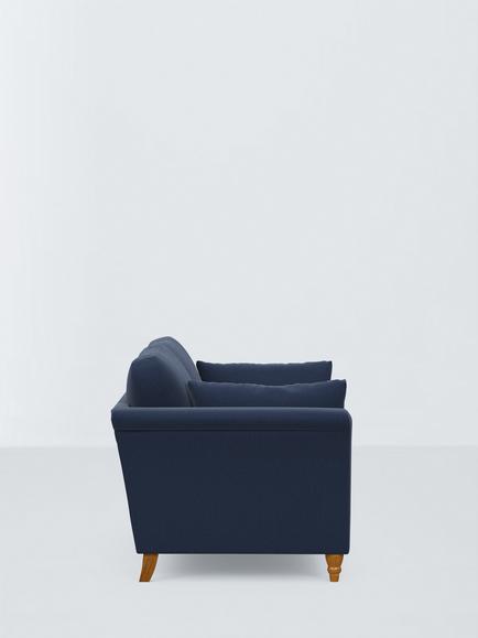 John Lewis Sienna Medium 2 Seater Sofa, Light Leg, Aqua Clean Titan Navy - view 2, Aqua Clean Titan Navy