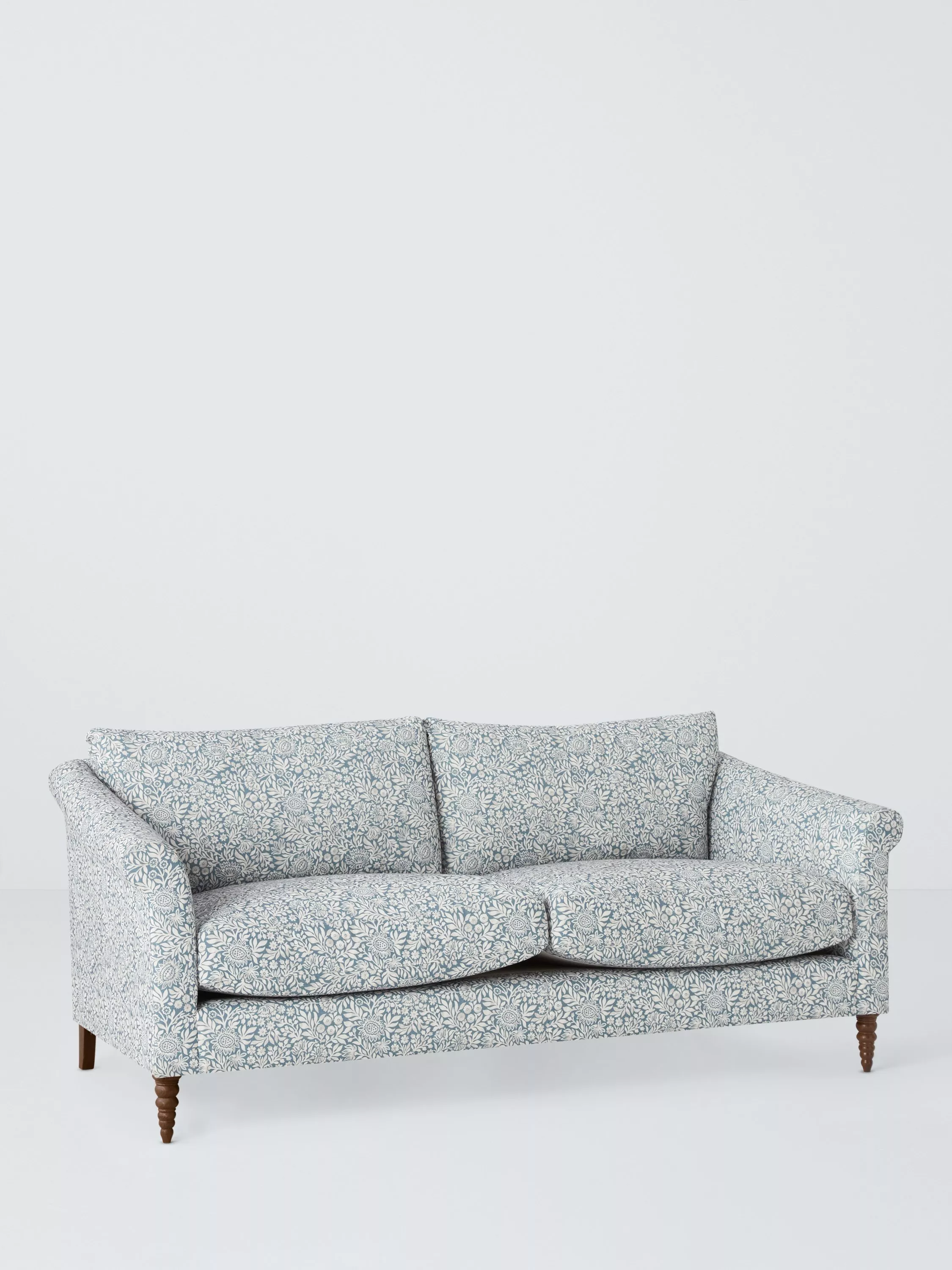 John Lewis Sloane Large 3 Seater Sofa, Dark Leg, Hidcote Blue