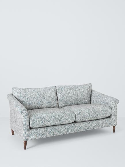 John Lewis Sloane Large 3 Seater Sofa, Dark Leg, Hidcote Blue, Hidcote Blue