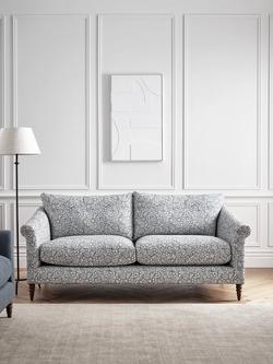 John Lewis Sloane Large 3 Seater Sofa, Dark Leg, Hidcote Blue - view 2, Hidcote Blue