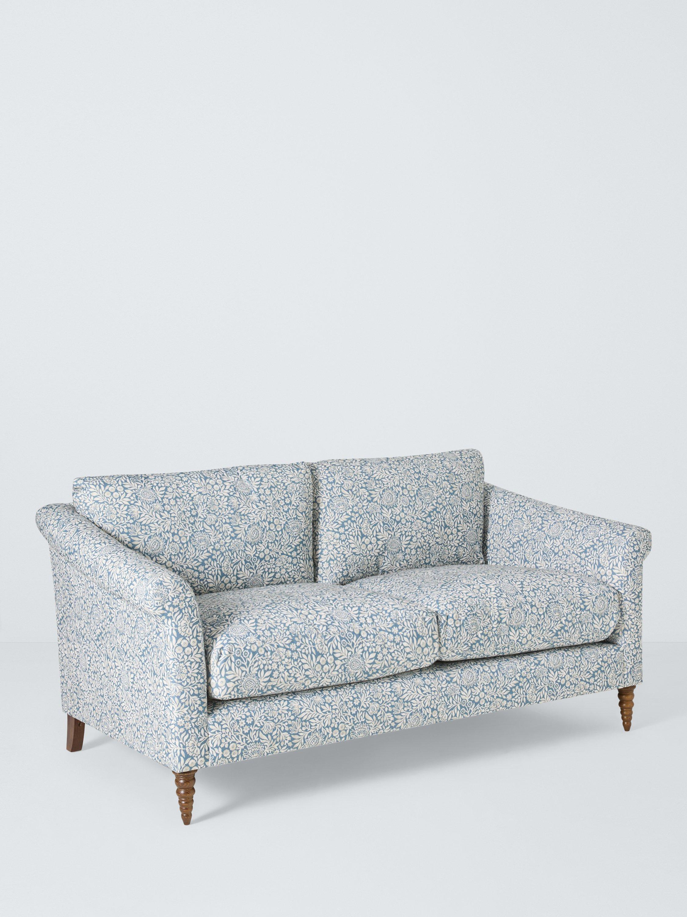 Sloane Range, John Lewis Sloane Medium 2 Seater Sofa, Dark Leg, Hidcote Blue