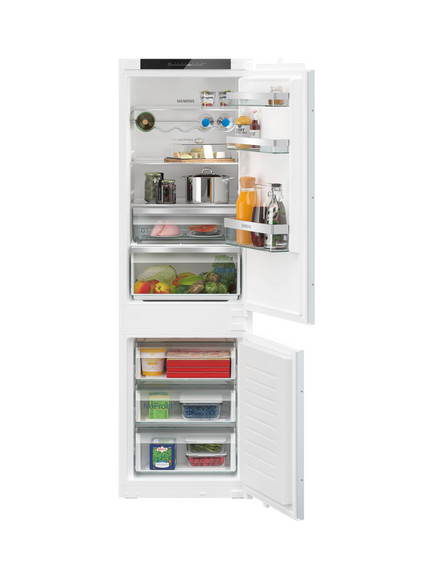 Siemens iQ300 KI86NVSE0G Integrated 60/40 Fridge Freezer, Black, Black