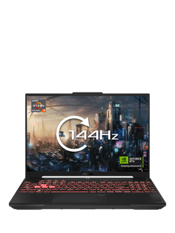 ASUS TUF A16 Gaming Laptop, AMD Ryzen 7 Processor, 16GB RAM, 512GB SSD, RTX 4050, 16" WUXGA, Grey, with 3-month PC Game Pass, Grey