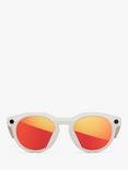 Oakley Meta HSTN Glasses, Warm Grey, Prizm Ruby Lenses