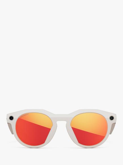 Oakley Meta HSTN Glasses, Warm Grey, Prizm Ruby Lenses - view 2, White