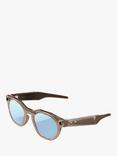 Oakley Meta HSTN Glasses, Brown Smoke, Prizm Deep Water Polarized Lenses