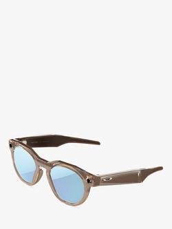 Oakley Meta HSTN Glasses, Brown Smoke, Prizm Deep Water Polarized Lenses, Light Brown