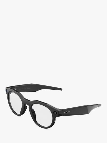 Oakley Meta HSTN Glasses, Black, Clear Lenses, Black