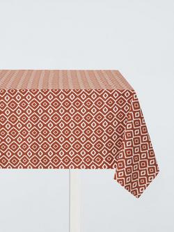 John Lewis Nazca Oilcloth Tablecloth Fabric, Sienna