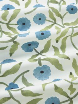 John Lewis x Anine Cecilie Iversen Floret Oilcloth Tablecloth Fabric, Glacier - view 2, Glacier