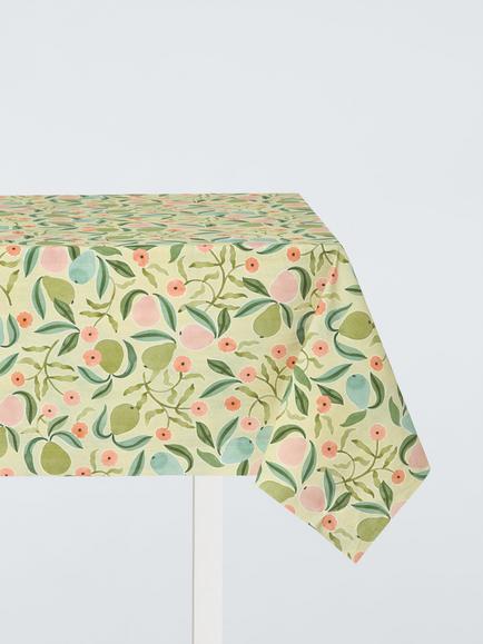 John Lewis x Anine Cecilie Iversen Pear Oilcloth Tablecloth Fabric, Multi, Multi