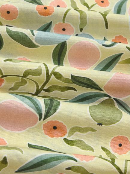 John Lewis x Anine Cecilie Iversen Pear Oilcloth Tablecloth Fabric, Multi - view 2, Multi