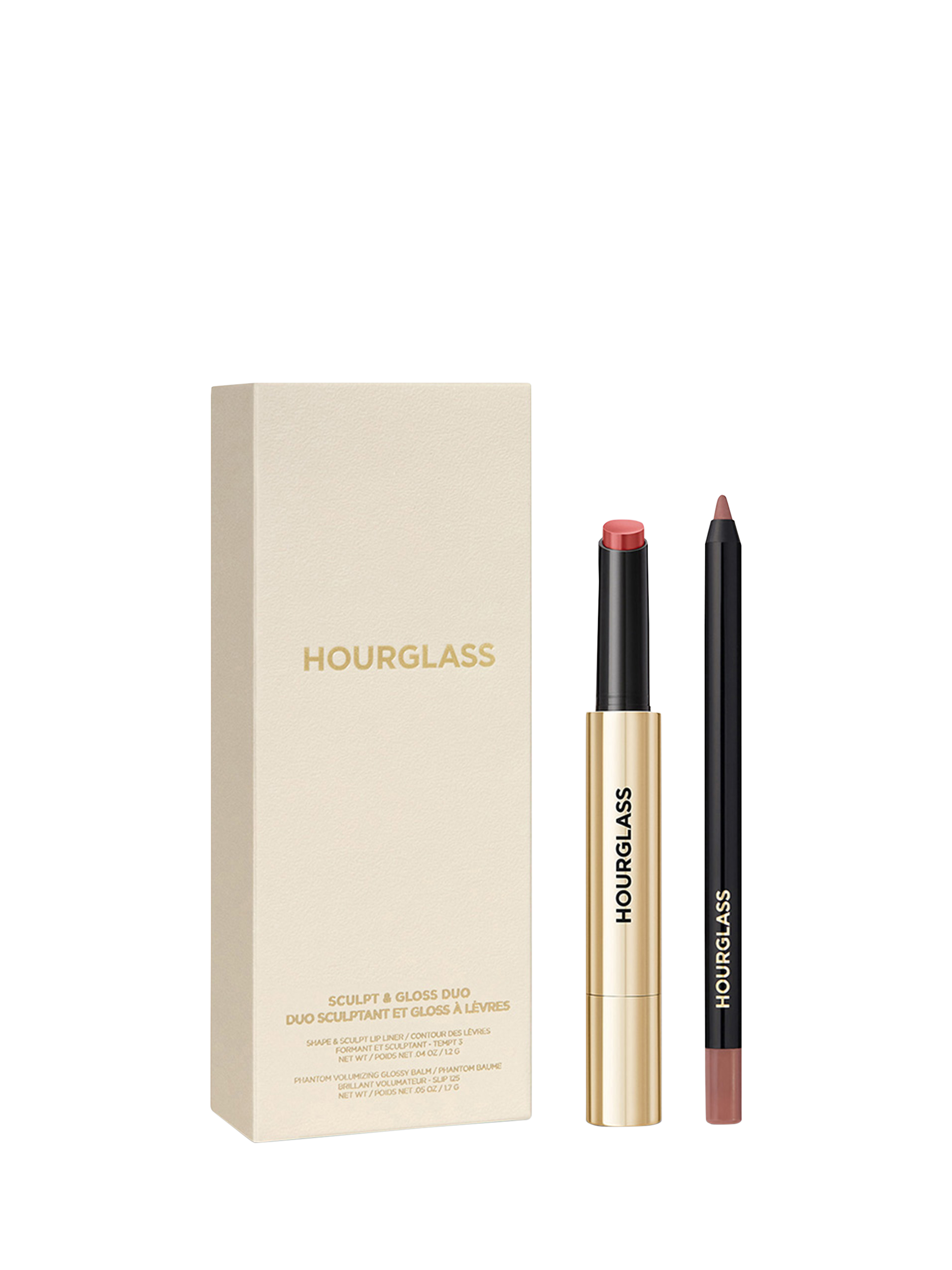 Product image 1 of 5, which shows Hourglass Sculpt and Gloss Duo Makeup Gift Set