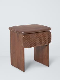 John Lewis Pebble 1 Drawer Bedside Table, Dark Wood, Dark Wood