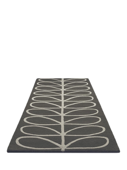 Orla Kiely Linear Stem Pure Wool Runner Rug - view 2, Slate