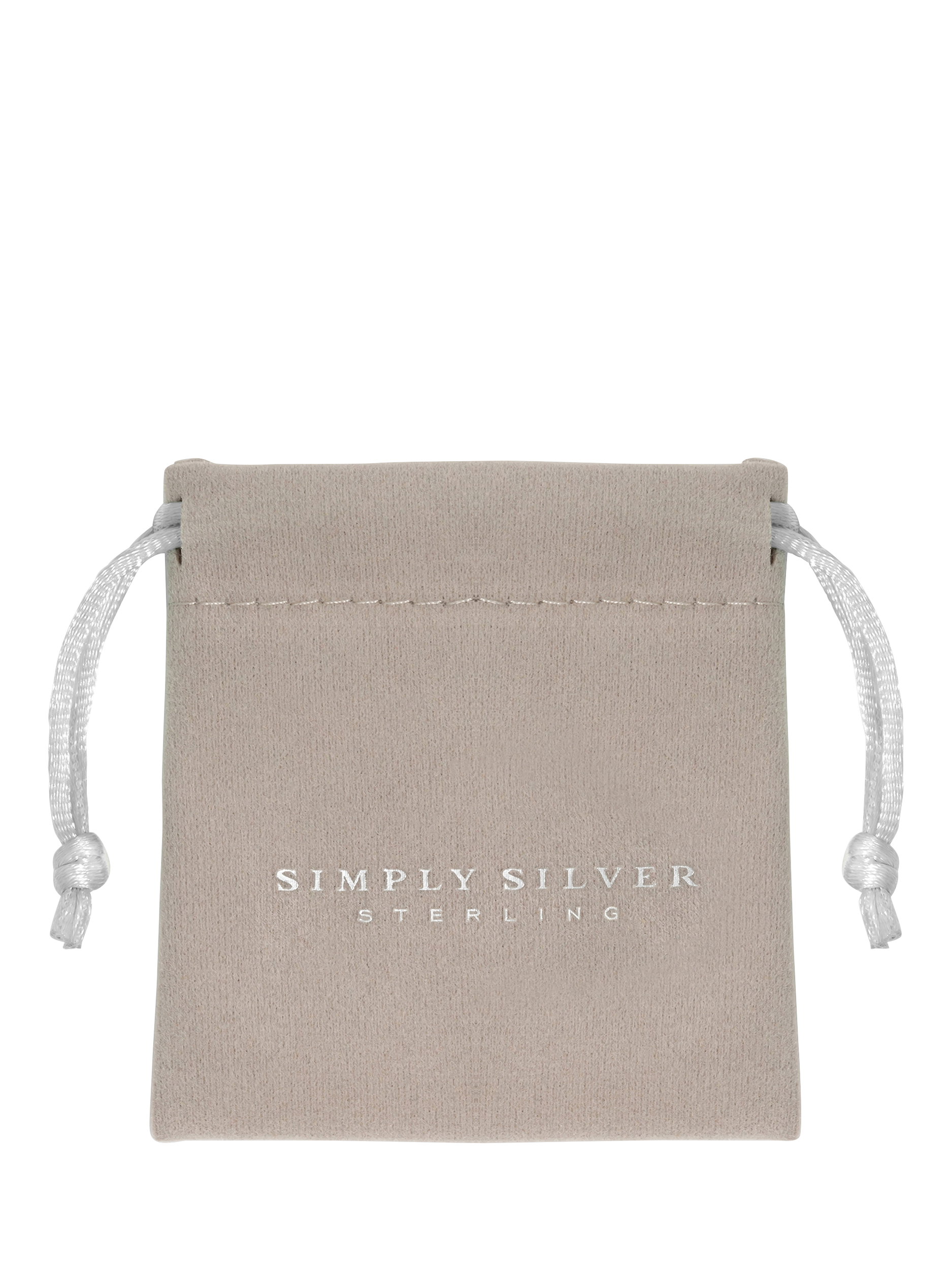 Product image 4 of 4, which shows Simply Silver 925 Cubic Zirconia Open Clover Stud Earrings Gift Cracker