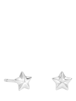 Simply Silver Polished Star Stud Earrings, Silver