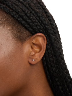 Simply Silver Polished Ball Stud Earrings - view 2, Silver