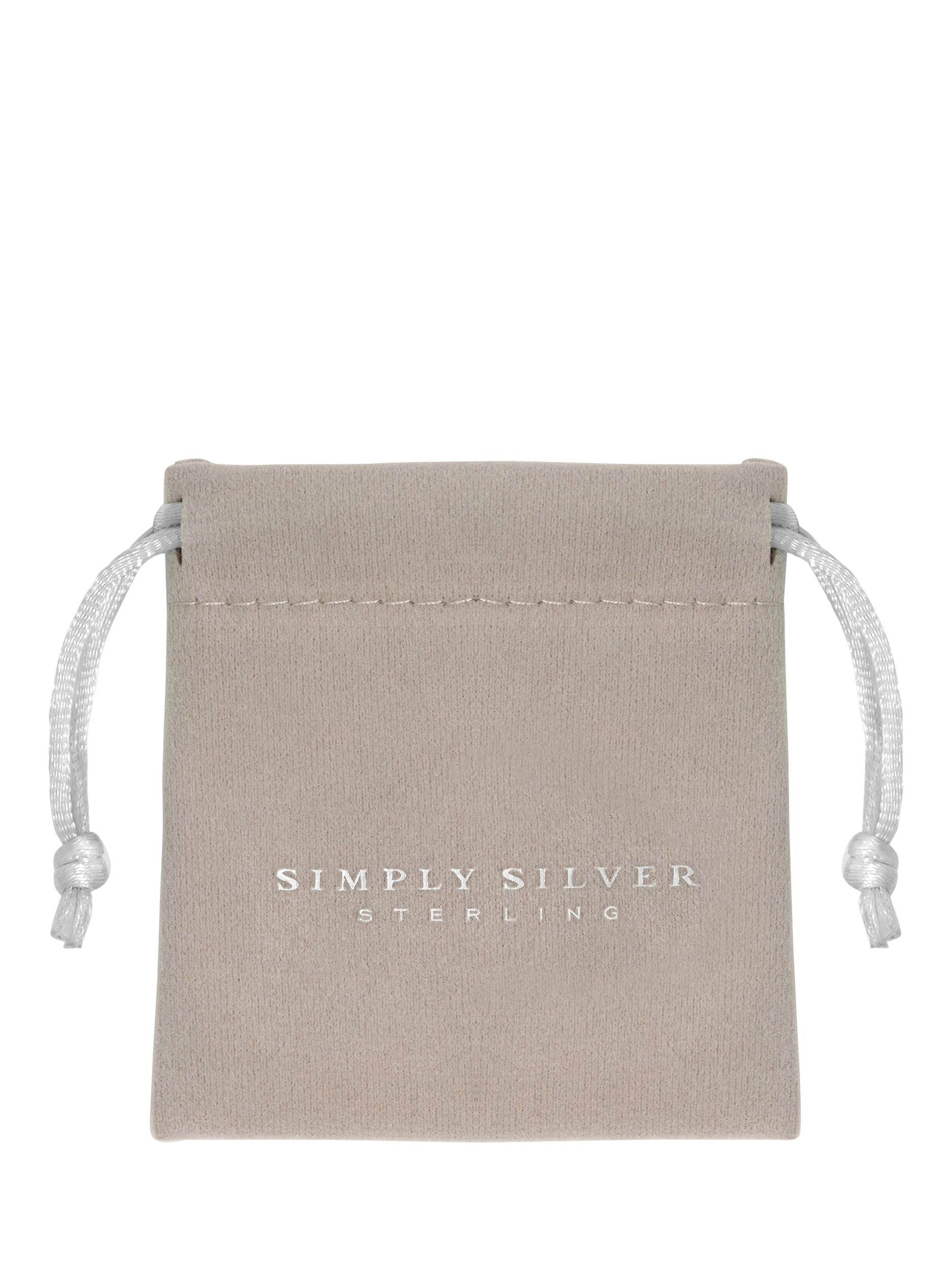 Product image 3 of 3, which shows Simply Silver Polished Bow Stud Earrings