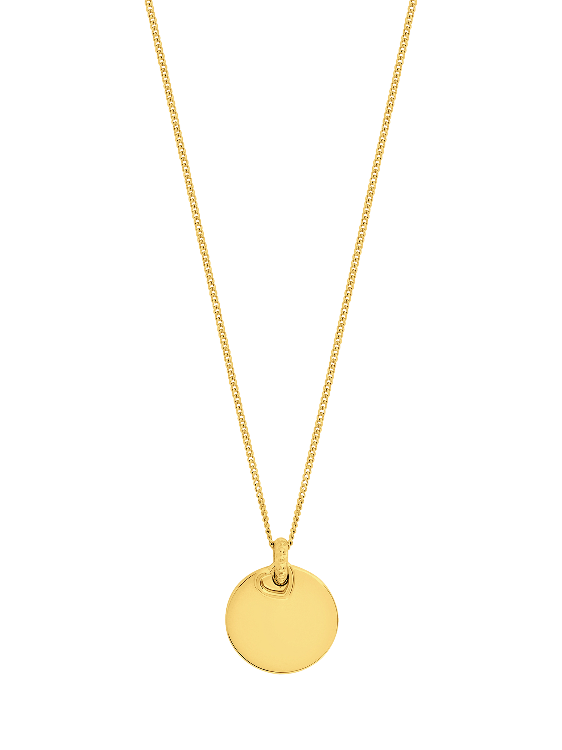 Product image 1 of 2, which shows Simply Silver Heart Charm Pendant Necklace, Gold