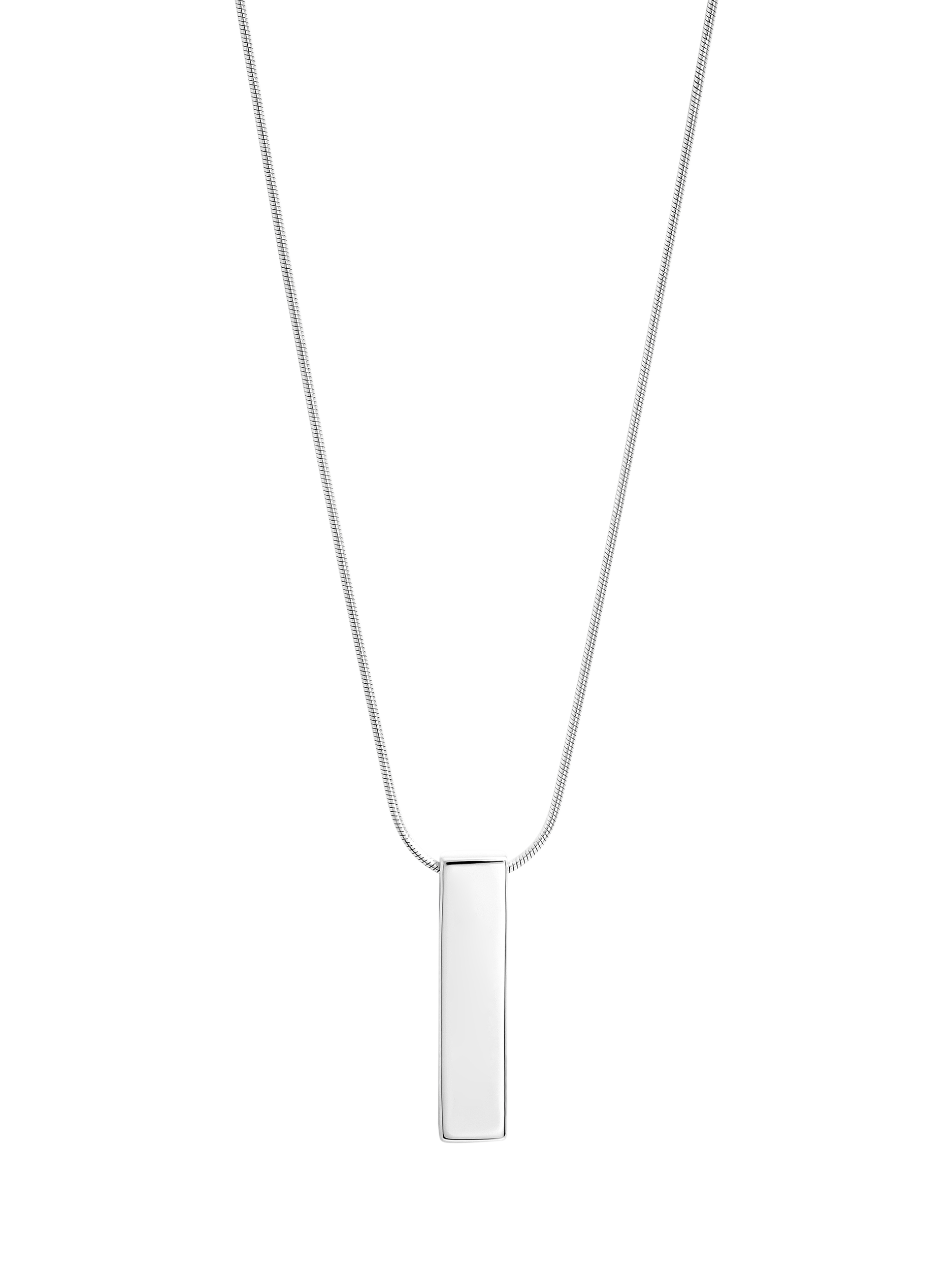 Product image 1 of 5, which shows Simply Silver Polished Bar Pendant