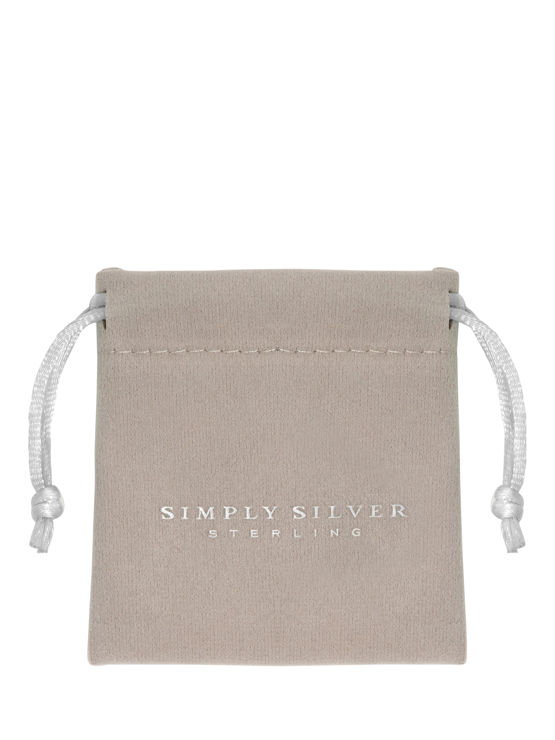 Product image 3 of 4, which shows Simply Silver Polished Ridged Clover Pendant