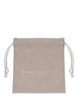 Simply Silver Polished Station Allway Necklace - view 2, Silver