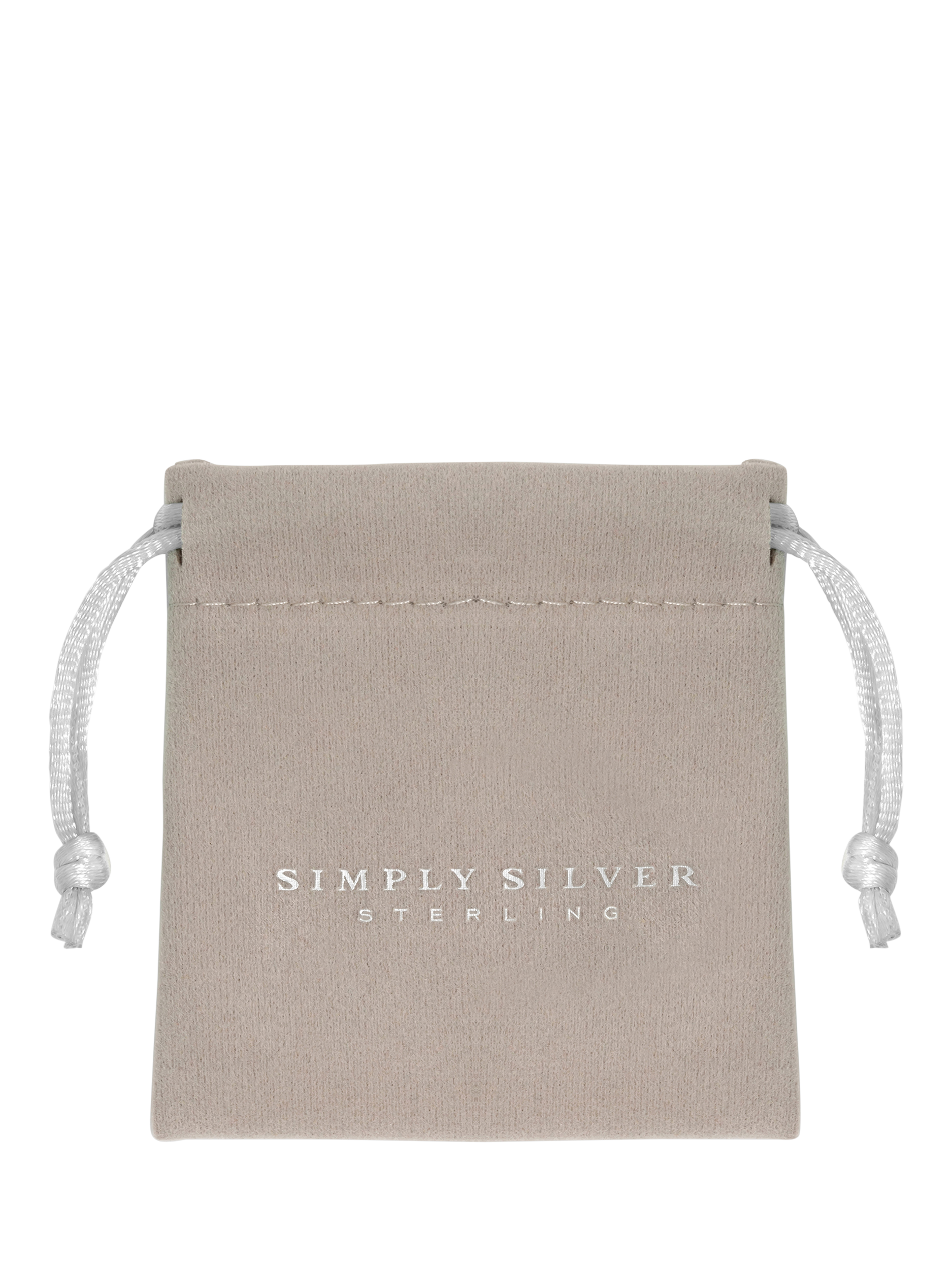 Product image 4 of 4, which shows Simply Silver Pave Jet Clover Pendant