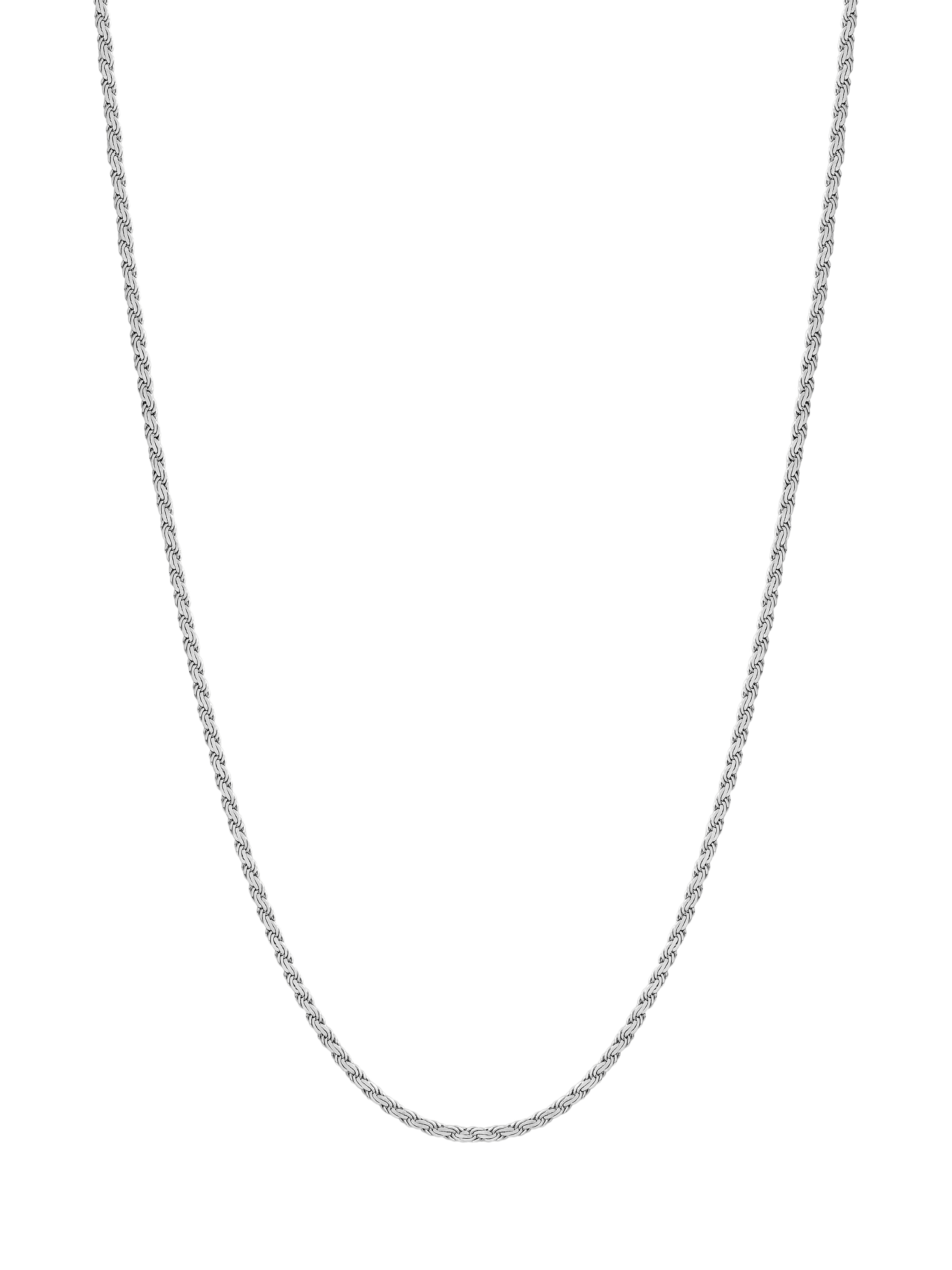 Product image 1 of 4, which shows Simply Silver Textured Chain Necklace